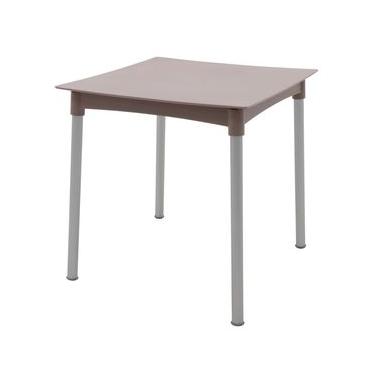 Imagem de Mesa Tramontina Diana 70 cm em Polipropileno Camurça com Pernas de Alumínio Anodizado