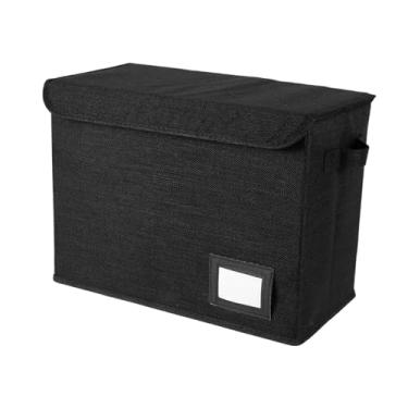 Imagem de ＫＬＫＣＭＳ Caixa organizadora para guardar gibis, com janela para etiqueta, lavável, para documentos e outros itens. Ideal para colecionar quadrinhos, Preto