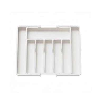 Imagem de Organizador De Talheres Para Gaveta, Separador De Talheres E UtensíLios De Cozinha(Branco)