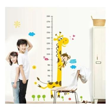 Imagem de Adesivo Régua Girafa de Parede e Porta para Medir Altura