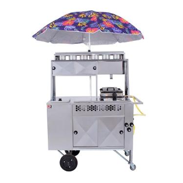 Imagem de Carrinho 2 em 1 de Lanche e Hot-Dog com Chapa e Prensa R2 11407