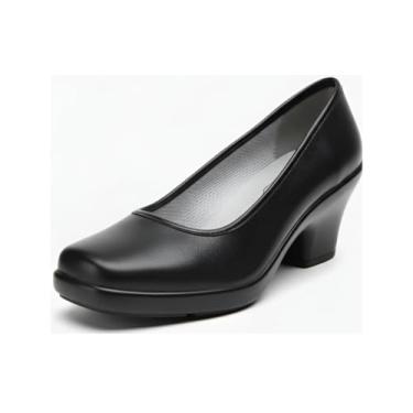 Imagem de Sapato Profissional Conforto Feminino Com Salto Scarpin Ca Palmilha Confortável Solado Antiderrapante (BR, Adulto, Numérico, 38)