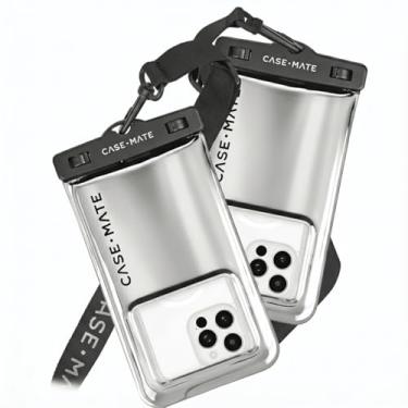 Imagem de Case-Mate Pacote com 2 bolsas de telefone IP68 à prova d'água - Capa de telefone flutuante à prova d'água com cordão transversal - Essenciais de viagem para navio de cruzeiro na praia - Compatível com