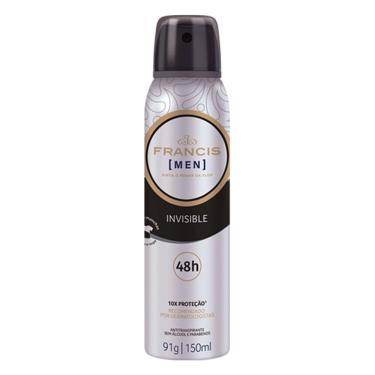 Imagem de Desodorante Francis Men Invisible Aerosol Antitranspirante 48h 150ml