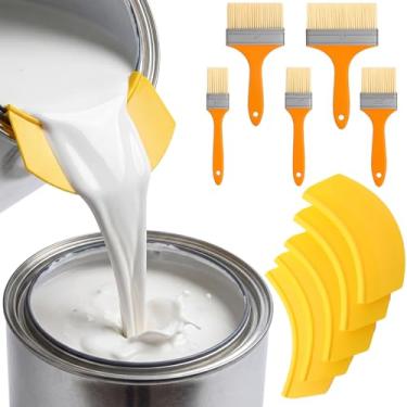 Imagem de Lothee 10 pincéis de tinta e bicos de lata de tinta, bico de derramamento reutilizável, acessório para todas as canecas