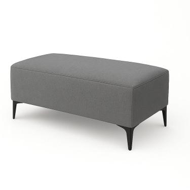 Imagem de Banqueta Vegas Puff Sala Quarto Closet Linho Cinza Escuro