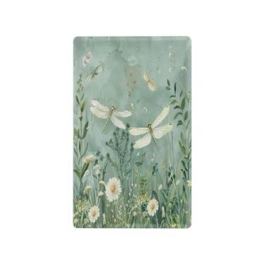 Imagem de Wassud Placa decorativa para tomada de luz, placa de parede para tomadas elétricas, verde libélula, capas de tomadas duplex