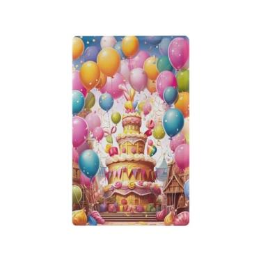 Imagem de Wassud Placa de cobertura de interruptor de luz de balões coloridos, 1 capa de tomada em branco placa de parede decorativa decoração de casa sala de estar quarto