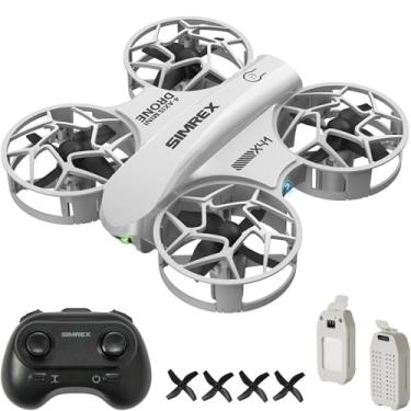 Imagem de SIMREX Mini drone de controle remoto com câmera, drone dobrável quadricóptero RC, mini drone com retenção de altitude, presentes para crianças, adultos, iniciantes (cinza)