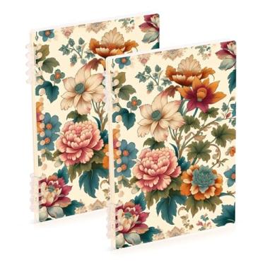 Imagem de Burbuja Cadernos com nome, papel pautado universitário A5 com 60 folhas, fichário para escritório, 2 unidades