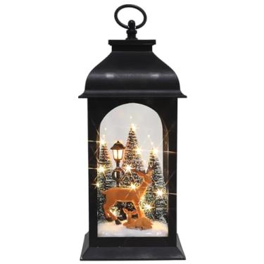 Imagem de Enfeite Natalino Lamparina Figuras c/Led (3 Pilhas AA, Não Inclusas)