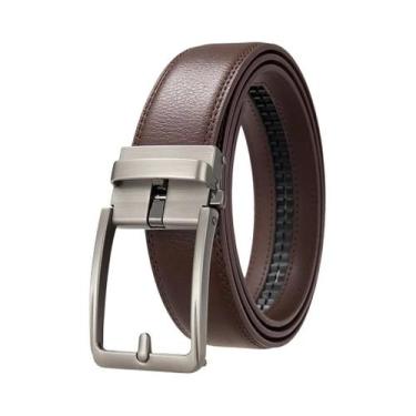 Imagem de Cinto De Couro Genuíno De Luxo Masculino Com Fivela Automática Para Je