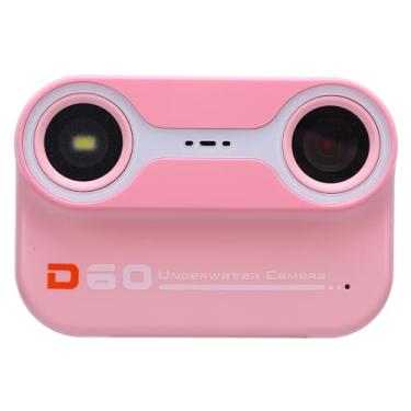 Imagem de Acouto Câmera Subaquática, Câmera de Mergulho à Prova de Chuva de Lente Dupla 2K 26MP Com Tela IPS HD e Zoom 10X, para Mergulho Com Snorkel e Fotografia Subaquática (PINK)