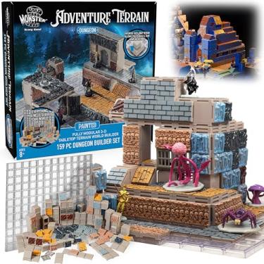 Imagem de Monster Adventure Terrain - New! Dungeon Builder Set (159pc) - 3D Interchangeable Dungeon System w 19 New Tiles - Build Modular Worlds in a Snap & Elevate Your Campaign - Compatible with DND