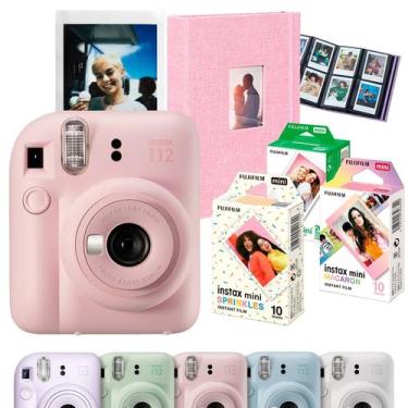 Imagem de Kit Câmeras Instax Mini 12 Rosa Fujifilm + 40 Filmes Soft Colors + Alb