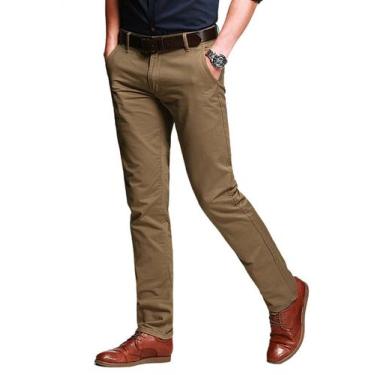 Imagem de Calças combinam com ajuste masculino, cônico, elástico, casual, 8103, 