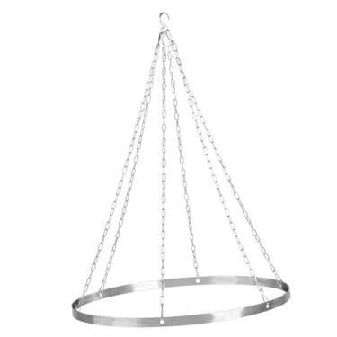 Imagem de AFXGUSD Arcos para Cortina de Teto, Ferragens Decorativas em aço Inoxidável, Kit de Suspensão para Dosséis de Teto Redondos, Corrente com Gancho, Fácil Instal, 30 Cm de Diâmetro