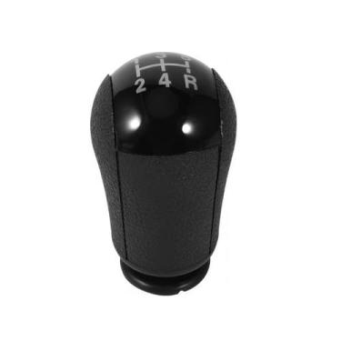 Imagem de Botão de mudança manual de 5 velocidades - Punho de couro e plástico ABC - Compatível com Ford Focus/Mondeo/S-MAX/C-MAX/Mustang/Galaxy/Fiesta/Transit (2000-2012) - Substituição OEM