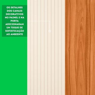 Imagem de Home Rack Painel 1.2 Wood Sala Para Tv De 42 Polegadas Perola Com Cinamomo