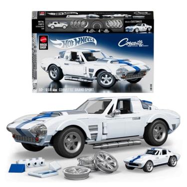 Imagem de Blocos de Montar - Hot Wheels - Corvette Grand Sport 63 - Mattel Brick