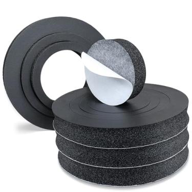 Imagem de Fiegromech Kit de anéis de espuma de alto-falante 3 em 1, 10 cm, 12,7 cm, 15,2 cm, 16,5 cm, realçador de alto-falante de carro com autoadesivo, alto rebote, alto-falantes de porta de veículo, anel de