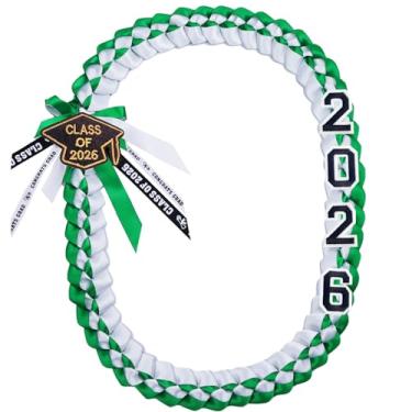 Imagem de FOMOMDI Colar trançado de formatura 2026 Leis para graduação, para estudantes universitários, materiais de festa de pós-graduação, 2026, Poliéster, Sem Pedra Preciosa