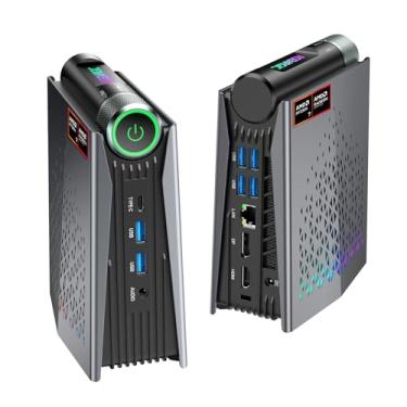 Imagem de ACEMAGICIAN Mini PC S3A, Ryzen 7 8745HS (até 4,9GHz), 16GB DDR5 5600MHz 512GB NVMe SSD Computadores com Radeon 780M, PCs leves para jogos para escritórios domésticos | RGB|WiFi6|BT5.2|Ventilador duplo