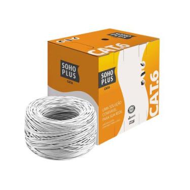 Imagem de Cabo De Rede Internet Furukawa Soho Plus Cat6 305 Mt Branco