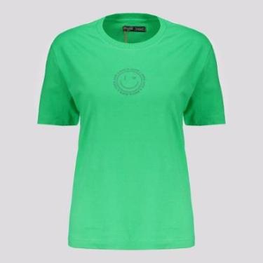 Imagem de Camiseta Coca Cola Comfort Label Minimal Feminina Verde-Feminino