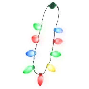 Imagem de Windy City Novelties 9 Bulb Christmas LED Light Up Necklace Holiday Costume Accessories for Christmas Xmas Party Favor Party Supply (1)