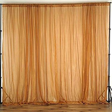 Imagem de AK TRADING CO. Painéis drapeados de voile transparente de 304,8 cm de largura para pano de fundo, eventos de casamento, cortinas de teto, máscara de evento e decoração - Selecione de 1,8 m a 15 m de