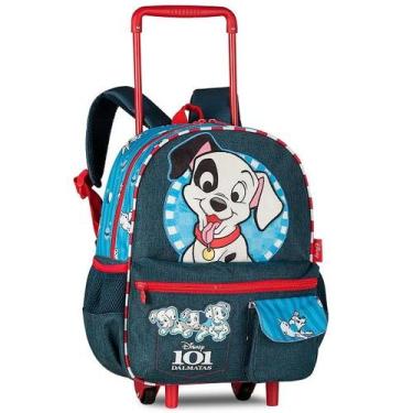 Imagem de Mini Mochila Escolar de Rodinha 101 Dalmatas Disney DL27035B - Clio ST