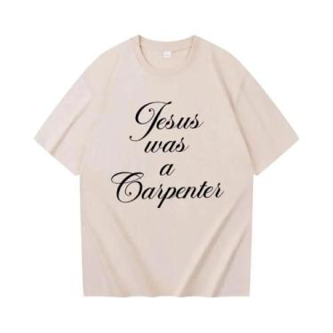 Imagem de Camiseta Unissex Jesus Era Um Carpinteiro Gola Redonda Manga Curta Est