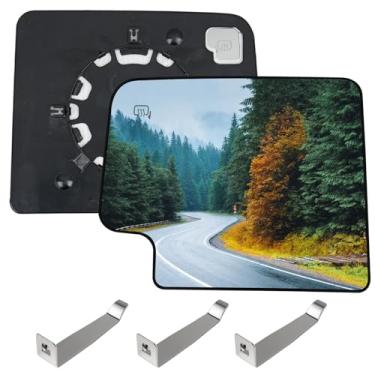 Imagem de Aritoxy Espelho de reboque superior do lado esquerdo do motorista para Chevy Silverado e GMC Sierra 1500 2500 HD 3500 HD para 2019-2024, vidro espelhado plano principal aquecido, com placa traseira