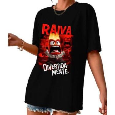 Imagem de Camiseta Raiva Divertidamente Camisa Filme Unissex, m, Preto