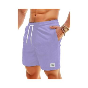 Imagem de Verão nova cor sólida rendas sweatpants veludo simples trimestre short