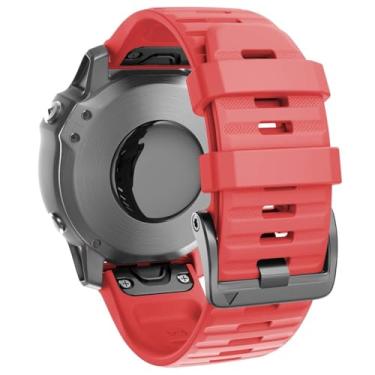 Imagem de IRFKR Para Fenix 8/6X/7X pulseira de relógio de silicone macio de 26 mm de encaixe fácil para smartwatch Fenix 5X/Fenix 5X Plus/Fenix 3/Fenix 6X Pro/Descent Descent MK2i, One Size, Ágata
