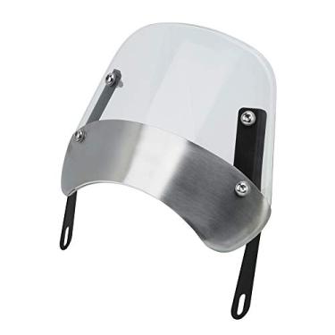Imagem de KIMISS Para- Universal Vintage para Motocicletas, para Faróis de 5 a 7 Polegadas, Carenagem Frontal Ajustável para Maior Conforto e Proteção (Transparente)