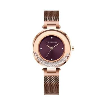 Imagem de Relógio De Pulso Feminino À Prova d'Água Luxuoso MINI FOCUS Com Mostra