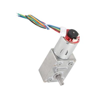 Imagem de Naroote Motor Com Engrenagem Sem Fim DC 12V de Alto Torque Com Codificador para Caixa de Engrenagens Elétrica, Grande Torque, Longa Vida útil para Projetos de Robótica DIY (40 RPM)
