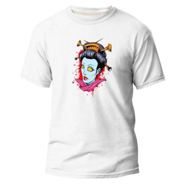 Imagem de  Camiseta Basica Algodão Premium Estampada Zombie Gueixa - Pavesi, Bra