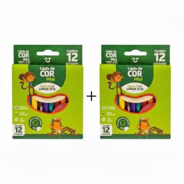 Imagem de Kit 2 Caixas De Lápis De Cor Mini Eco Flex 12 Cores Leo&Leo - Leonora