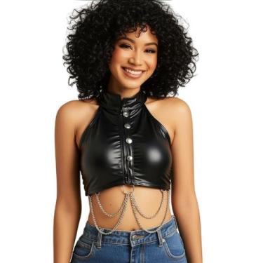 Imagem de Cropped Corset Etiene Feminino Com Bojo Cyberpunk Espartilho Tendência