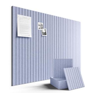 Imagem de Fluxynara Quadro de avisos grande de feltro 122 cm x 91 cm Alternativa para quadro de cortiça - pacote com 12 com 70 abas adesivas removíveis seguras, quadros de cortiça para paredes, quadro de