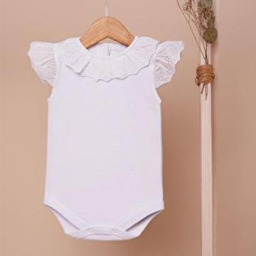 Imagem de Body Bebê Menina Branco Com Laise Mundo Faz de Conta-Feminino