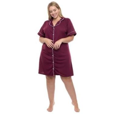 Imagem de Camisola Americana Curta Sepie 810 Plus Size Vermelho-Feminino