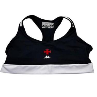 Imagem de Top Vasco Supp Color Kappa Feminino - Preto/Branco-Unissex