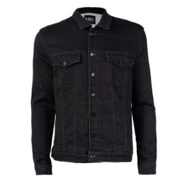 Imagem de Jaqueta Jeans Masculina Max Denim Tradicional Premium Preto-Masculino
