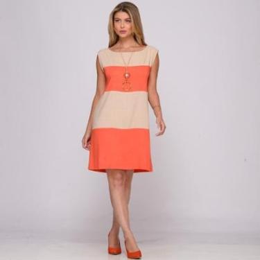 Imagem de Vestido Curto Sem Mangas B’Bonnie Luara /Coral-Feminino