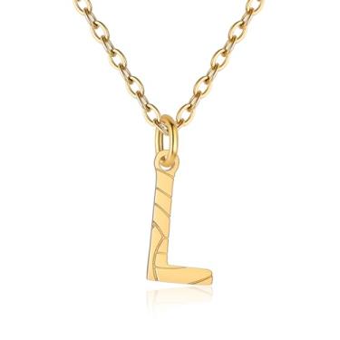 Imagem de RUOOUY Colar feminino com inicial de voleibol, banhado a ouro 18K, pingente de letra A-Z, joias de vôlei, acessórios esportivos, presente de Natal para namorada e filha, Aço inoxidável, Sem Pedra